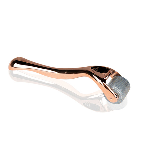 Derma roller do mezoterapii rose gold 0,5 mm 192 igły tytanowe