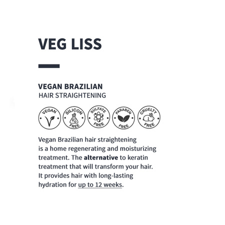 Alterlook professional Vegliss wegańskie brazylijskie prostowanie włosów 120 ml +30 ml
