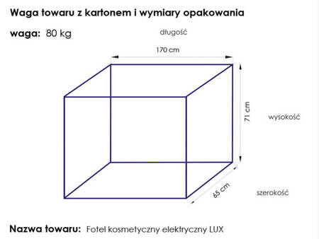 Fotel kosmetyczny elektr. Lux biały podgrzewany