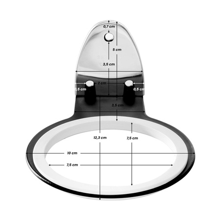 Uchwyt naścienny na suszarkę do włosów Q96 czarny