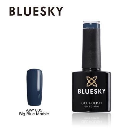 Bluesky Gel Polish AW 1805 WIND  - BIG Blue marble