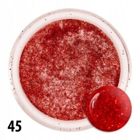 Akryl 45 kolorowy proszek akrylowy 4g czerwony brokat