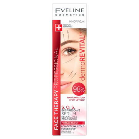 Eveline Cosmetics Face Therapy Professional Dermorevital S.O.S. ekspresowe serum redukujące zmarszczki pod oczy na czoło i okolice ust 15ml (P1)