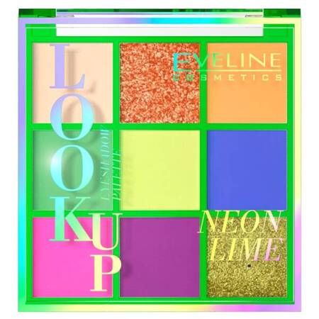 Eveline Cosmetics Look Up paleta 9 cieni do powiek Neon Lime 10.8g (P1)