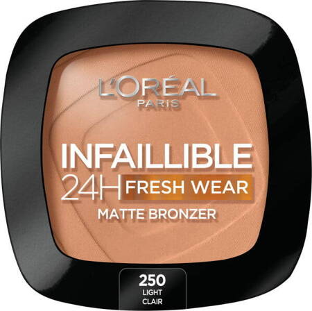 L'Oreal Paris Infaillible 24H Fresh Wear Soft Matte Bronzer matujący bronzer do twarzy 250 Light 9g (P1)
