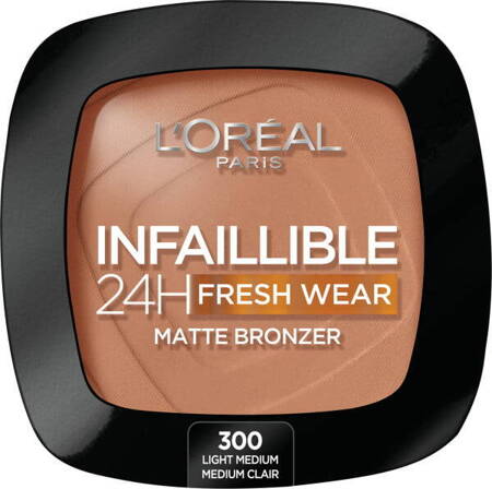 L'Oreal Paris Infaillible 24H Fresh Wear Soft Matte Bronzer matujący bronzer do twarzy 300 Light Medium 9g (P1)
