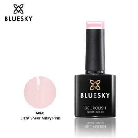 Lakier hybrydowy Bluesky Gel Polish A68 Light Sheer Milky Pink