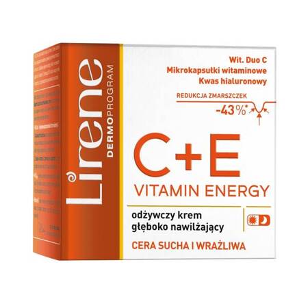 Lirene Vitamin Energy C+E odżywczy krem głęboko nawilżający 50ml (P1)