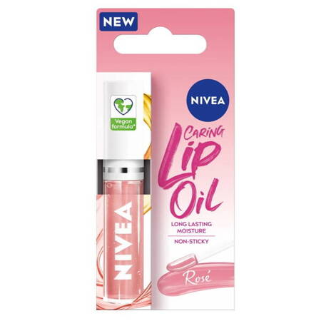 Nivea Caring Lip Oil pielęgnujący olejek do ust Rose 5.5 ml (P1)