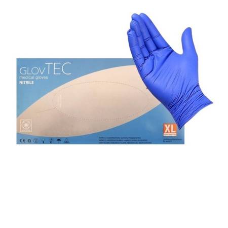 Rękawice medyczne nitrylowe niebieski Glovtec Abook XL 100SZT 