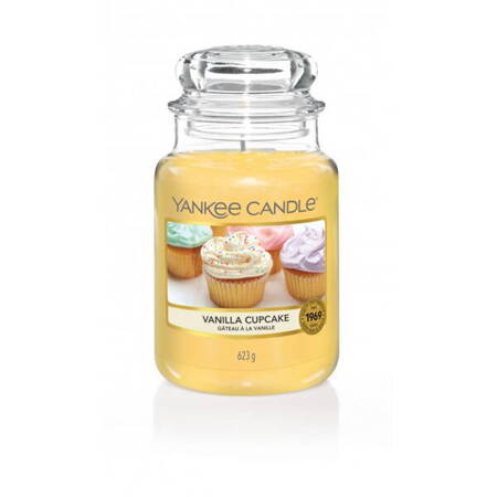 Yankee Candle Świeca zapachowa duży słój Vanilla Cupcake 623g (P1)